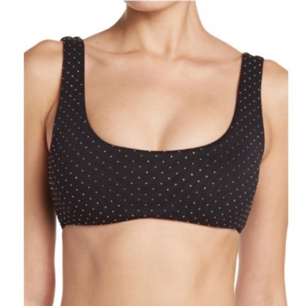 L*Space Black Studded Lizzie Bikini Top•NWT - Picture 3 of 7